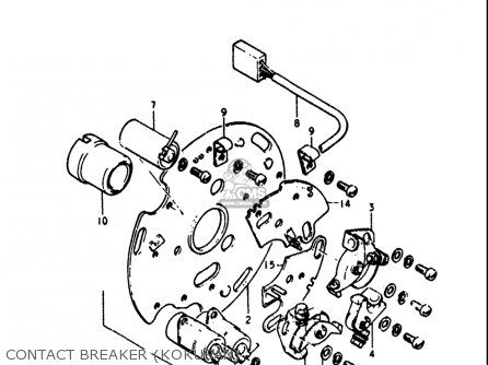 CONTACT BREAKER (KOKUSAN) - GT380 1973 1974 1975 1976 1977 (K) (L) (M) (A) (B) USA (E03)