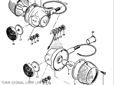 TURN SIGNAL LAMP (GT380K - GT380 1973 1974 1975 1976 1977 (K) (L) (M) (A) (B) USA (E03)
