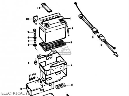 ELECTRICAL (1) - GT380 1973 1974 1975 1976 1977 (K) (L) (M) (A) (B) USA (E03)