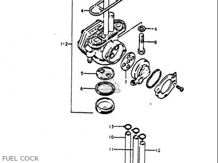 FUEL COCK - GT380 1973 1974 1975 1976 1977 (K) (L) (M) (A) (B) USA (E03)