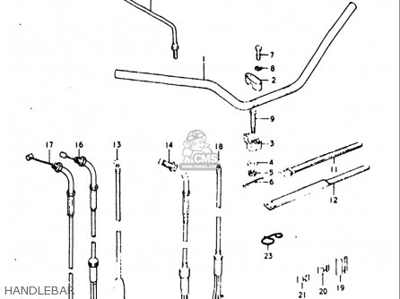HANDLEBAR - GT380 1973 1974 1975 1976 1977 (K) (L) (M) (A) (B) USA (E03)