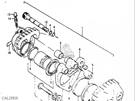 CALIPER - GT380 1973 1974 1975 1976 1977 (K) (L) (M) (A) (B) USA (E03)