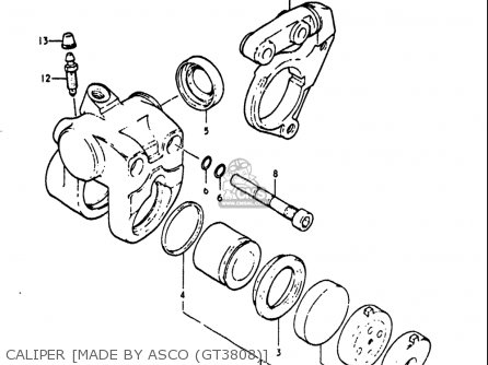 CALIPER [MADE BY ASCO (GT3808)] - GT380 1973 1974 1975 1976 1977 (K) (L) (M) (A) (B) USA (E03)