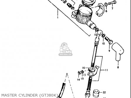 MASTER CYLINDER (GT380K) - GT380 1973 1974 1975 1976 1977 (K) (L) (M) (A) (B) USA (E03)