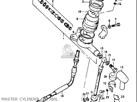 MASTER CYLINDER (GT380L - GT380 1973 1974 1975 1976 1977 (K) (L) (M) (A) (B) USA (E03)