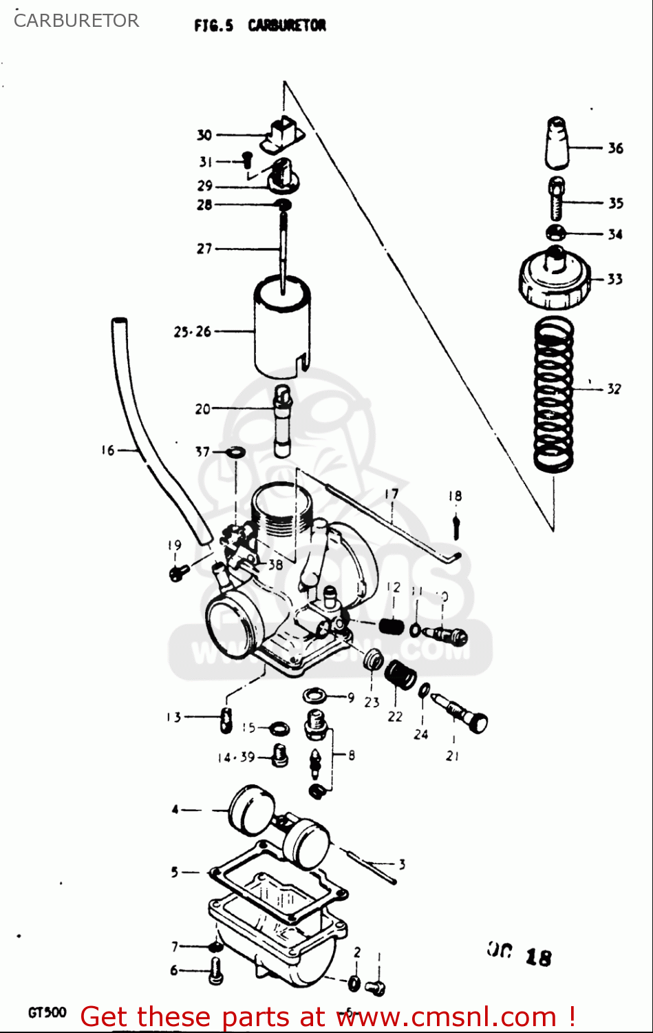 CARBURETOR GT500 1976 1977 (A) (B) USA (E03)