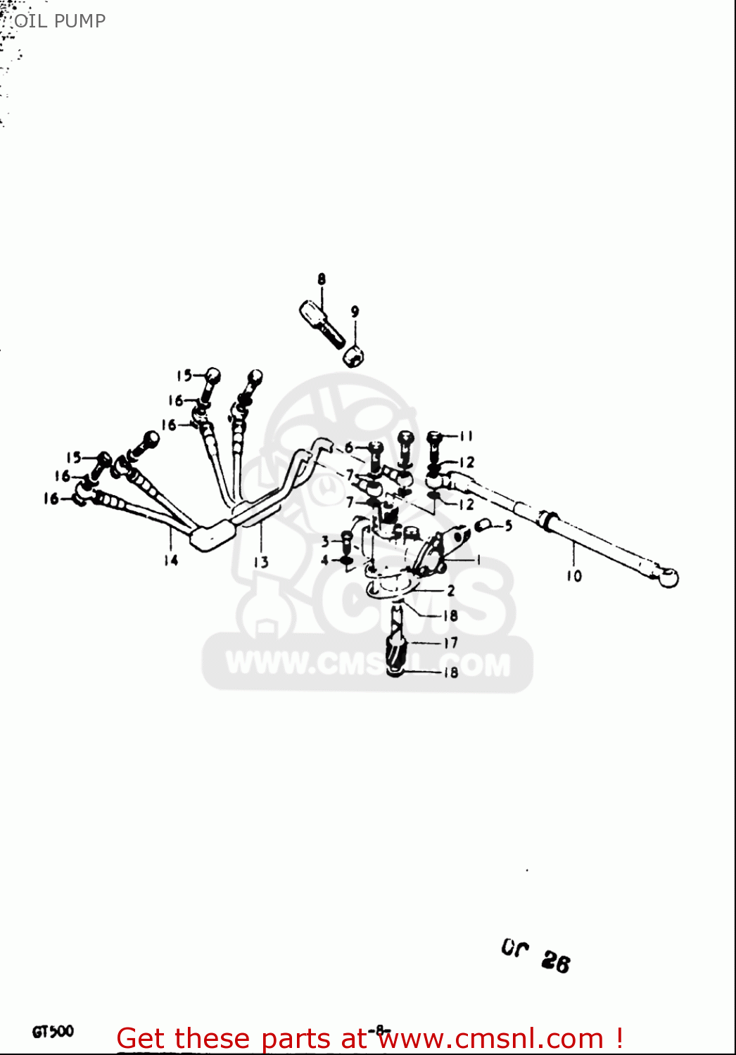 OIL PUMP GT500 1976 1977 (A) (B) USA (E03)