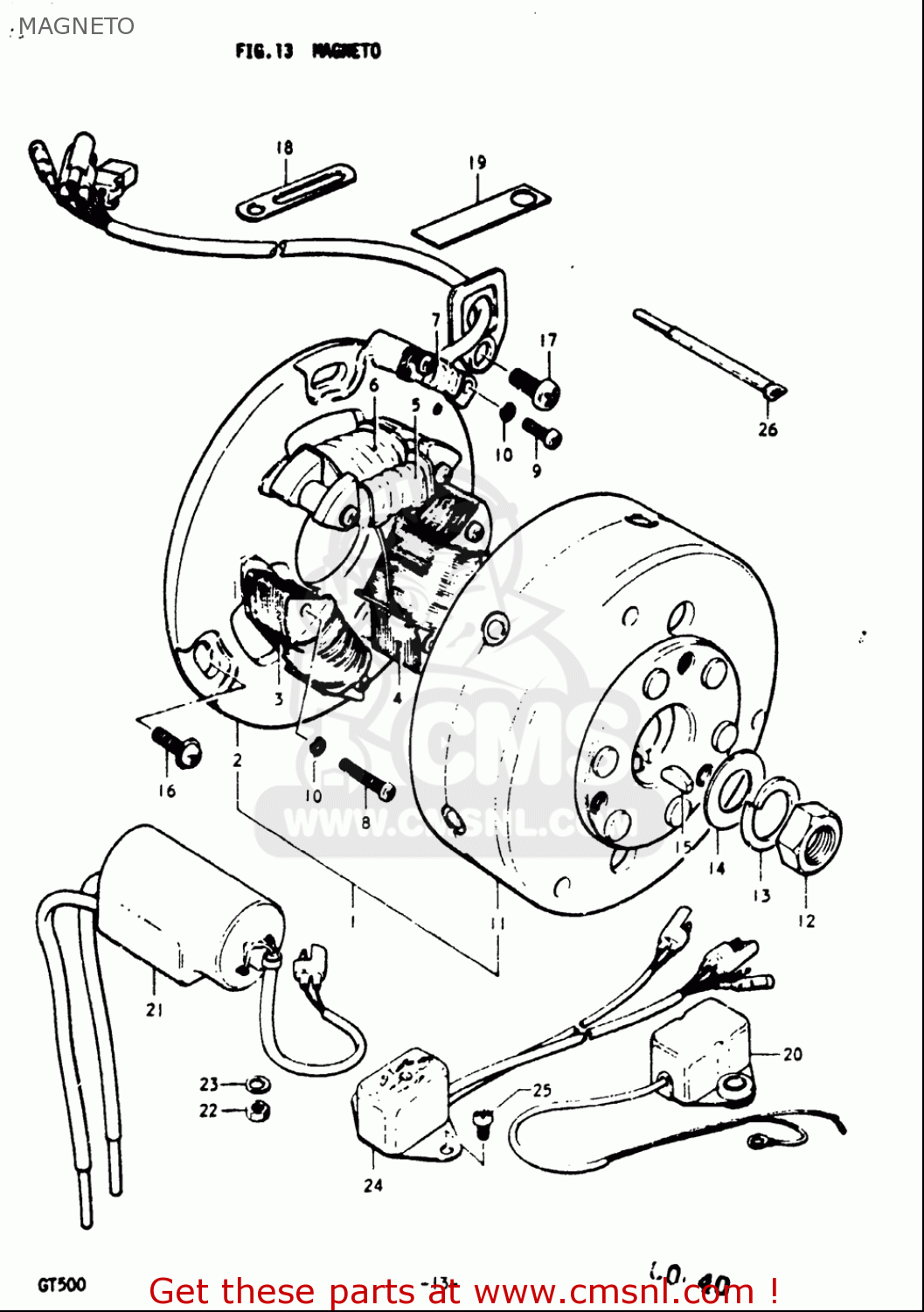 MAGNETO GT500 1976 1977 (A) (B) USA (E03)