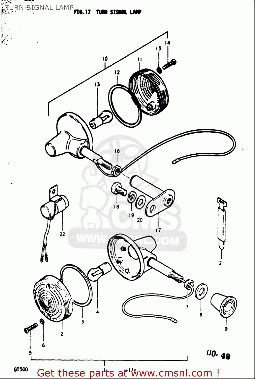 TURN SIGNAL LAMP GT500 1976 1977 (A) (B) USA (E03)