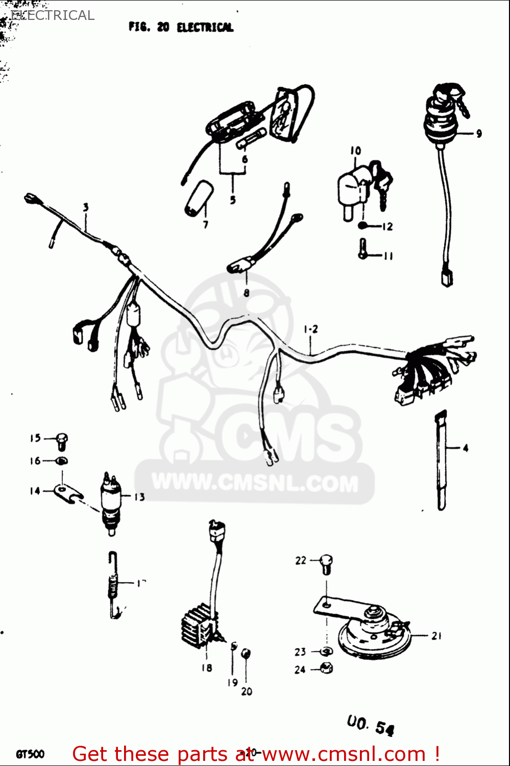 ELECTRICAL GT500 1976 1977 (A) (B) USA (E03)