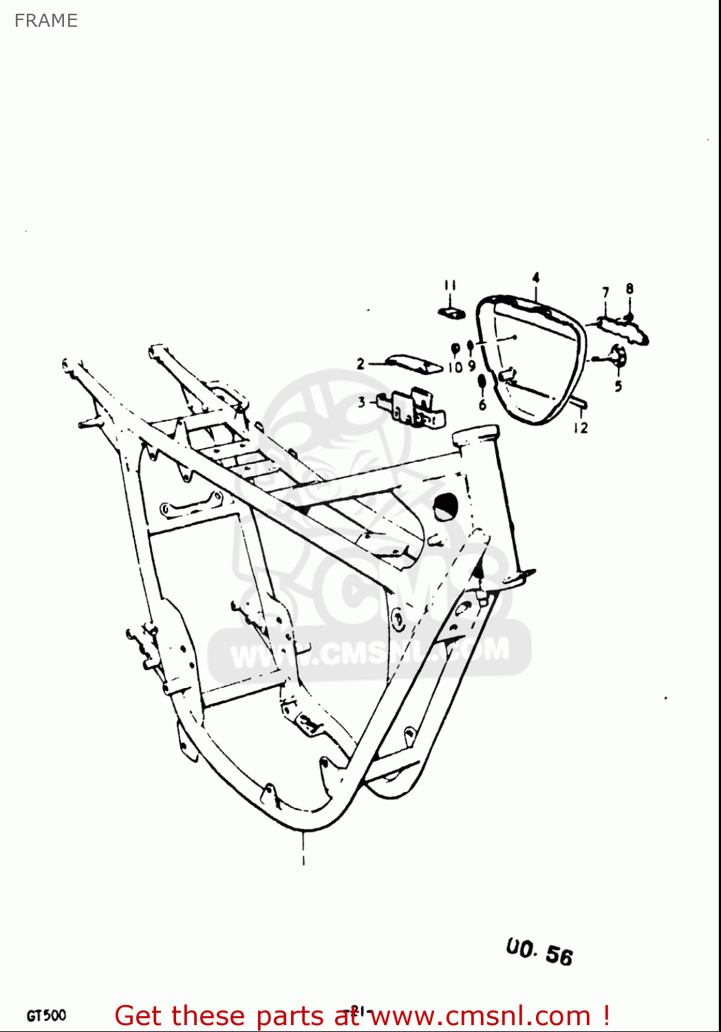FRAME GT500 1976 1977 (A) (B) USA (E03)