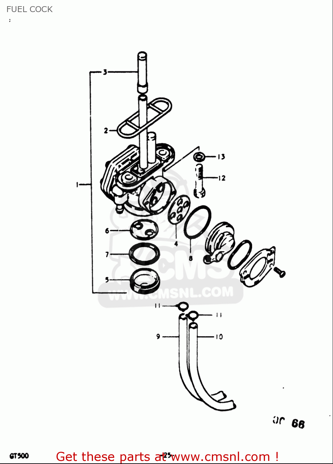 FUEL COCK GT500 1976 1977 (A) (B) USA (E03)
