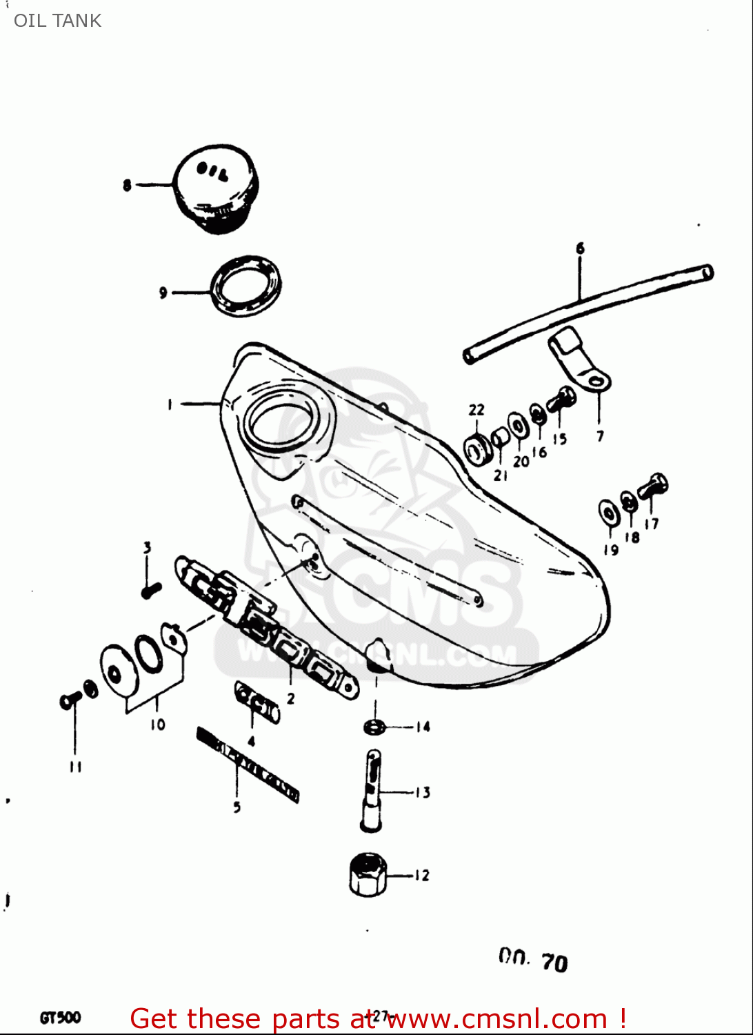 OIL TANK GT500 1976 1977 (A) (B) USA (E03)