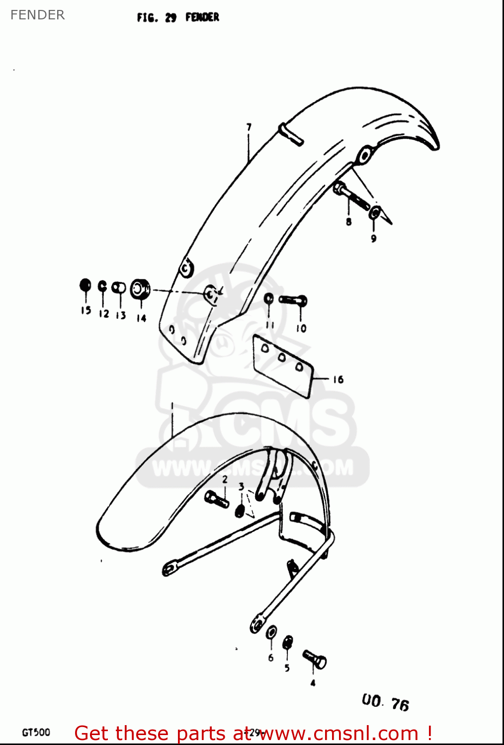FENDER GT500 1976 1977 (A) (B) USA (E03)