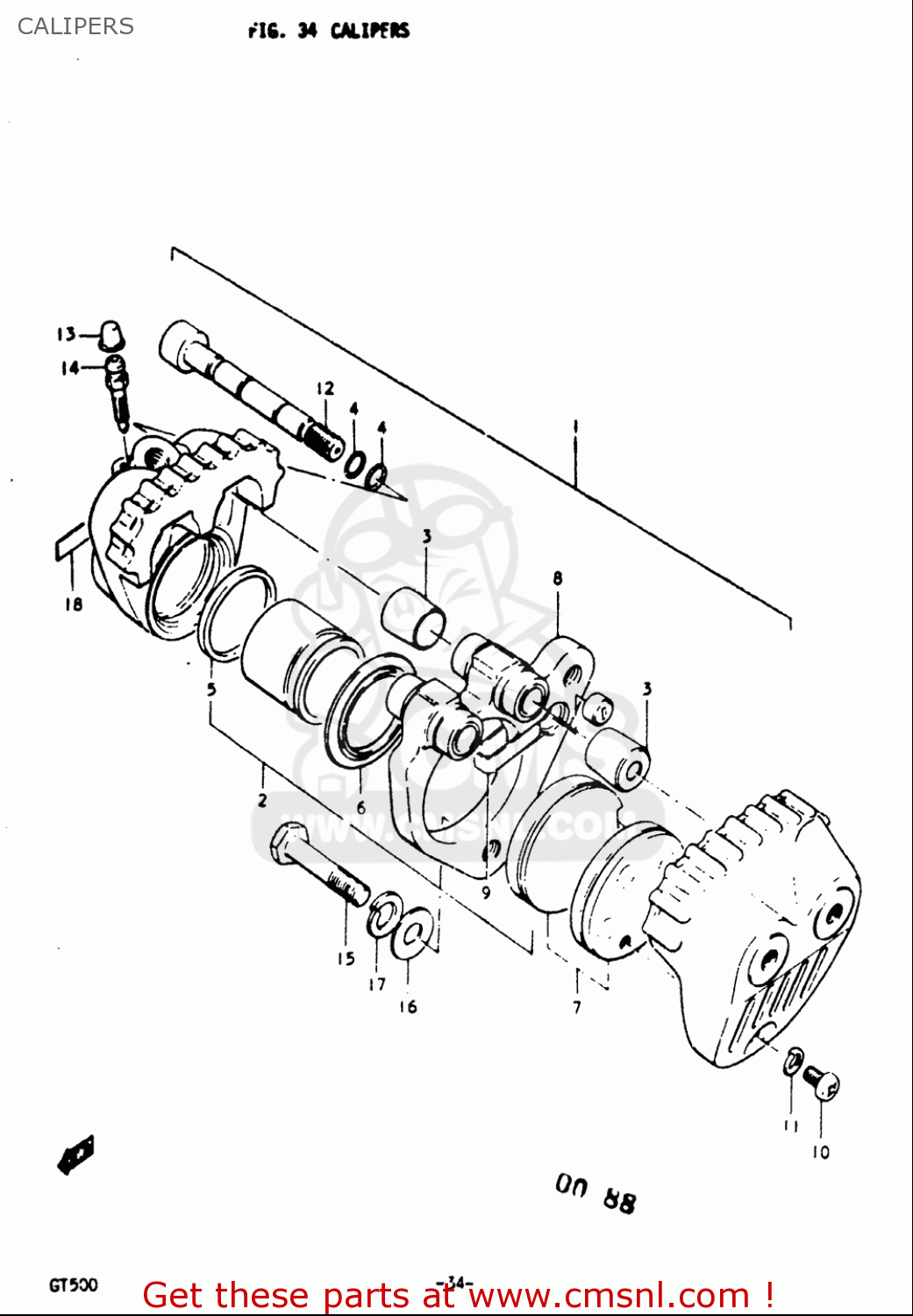 CALIPERS GT500 1976 1977 (A) (B) USA (E03)