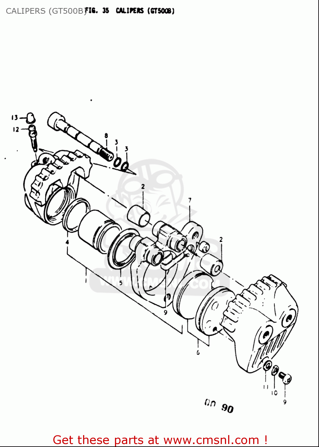 CALIPERS (GT500B) GT500 1976 1977 (A) (B) USA (E03)