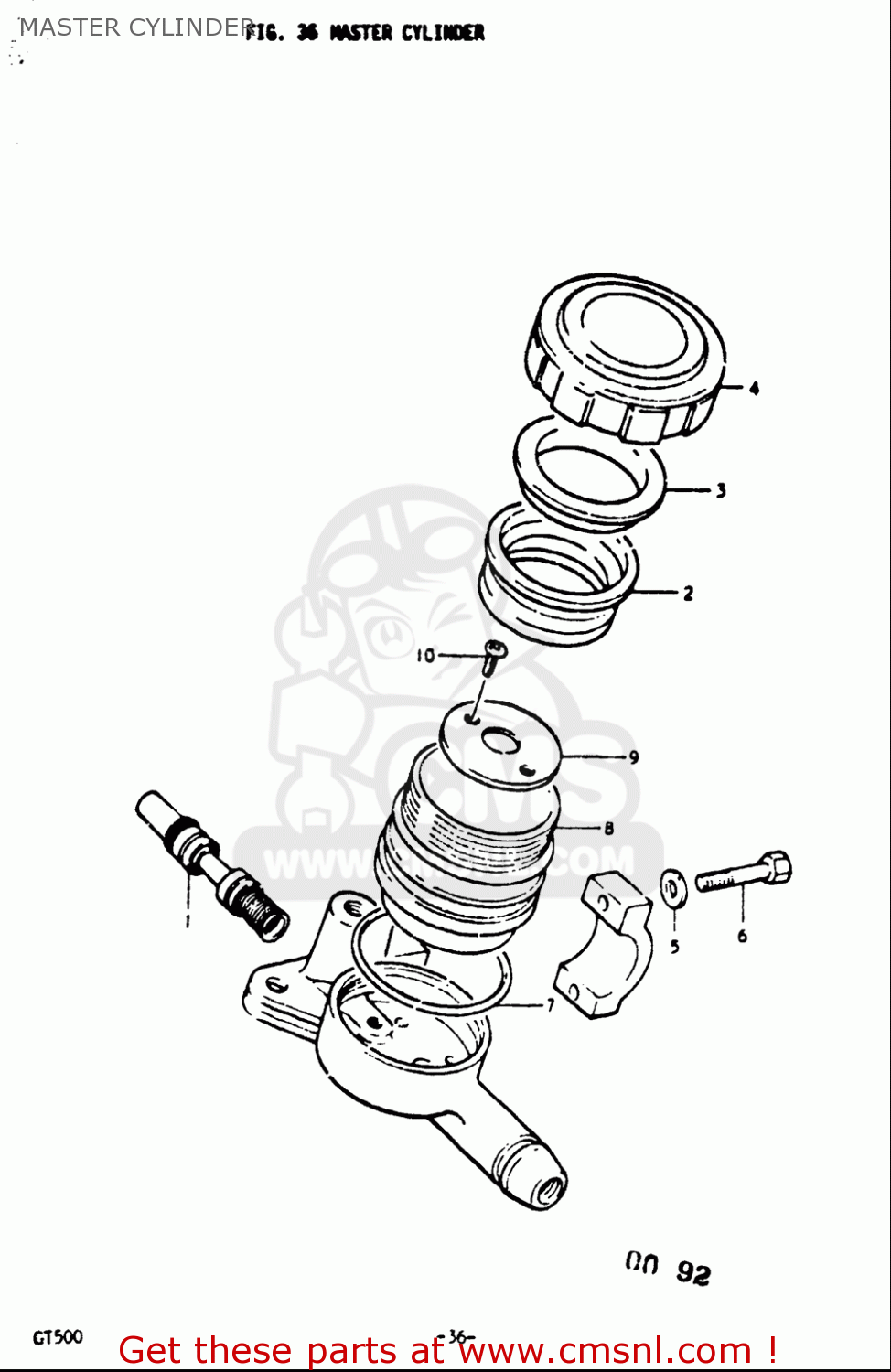 MASTER CYLINDER GT500 1976 1977 (A) (B) USA (E03)