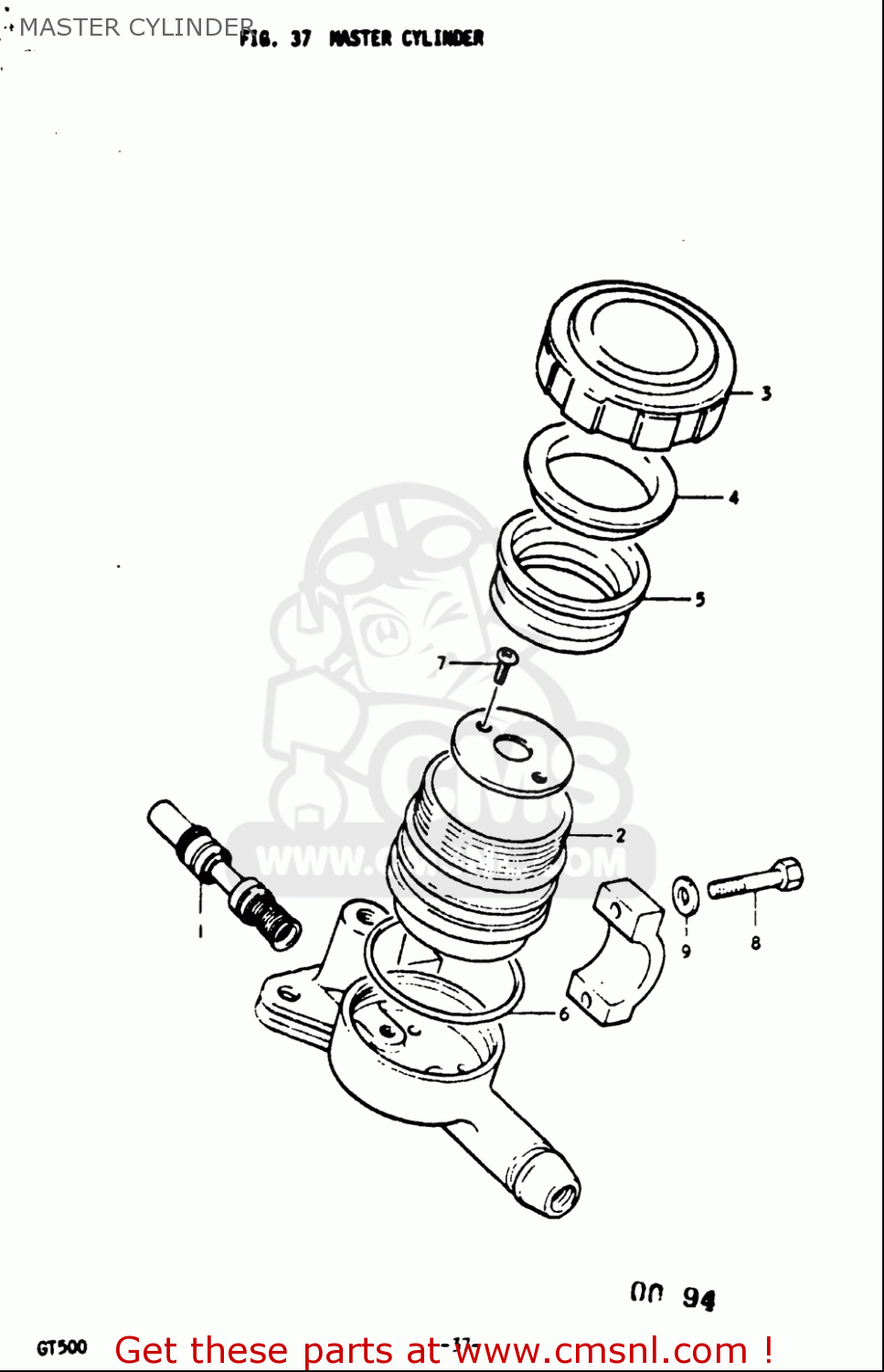MASTER CYLINDER GT500 1976 1977 (A) (B) USA (E03)