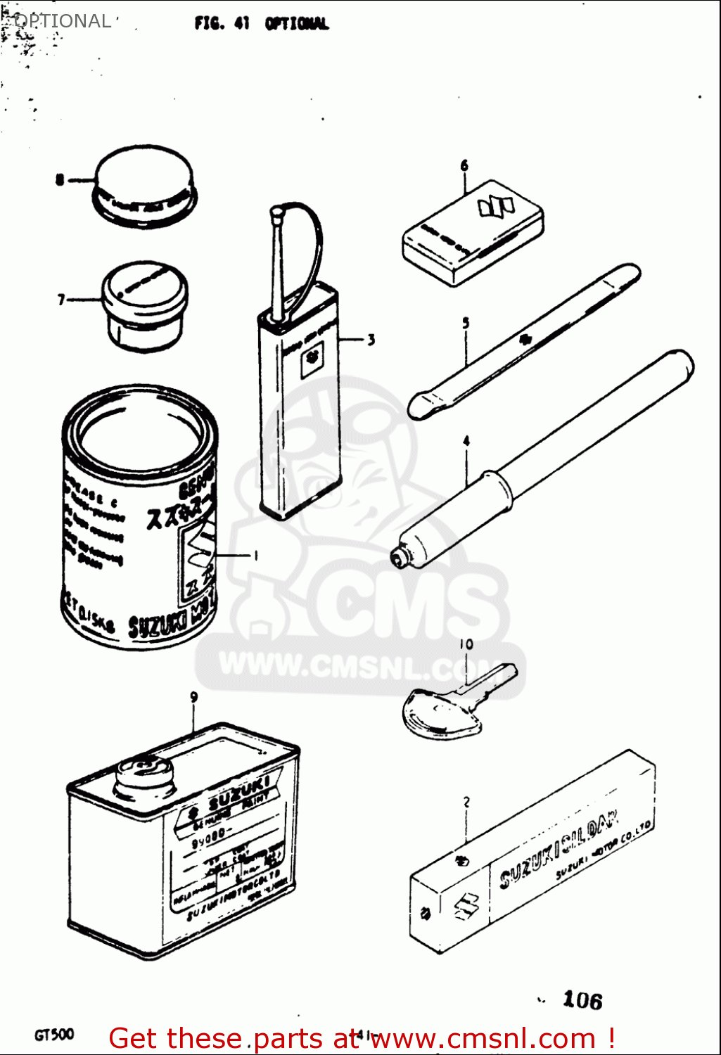 OPTIONAL GT500 1976 1977 (A) (B) USA (E03)