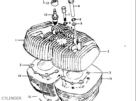 CYLINDER - GT500 1976 1977 (A) (B) USA (E03)