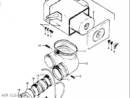 AIR CLEANER - GT500 1976 1977 (A) (B) USA (E03)