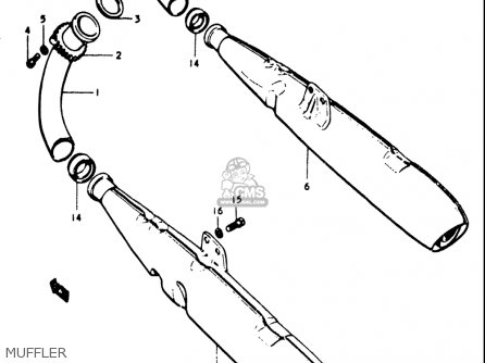 MUFFLER - GT500 1976 1977 (A) (B) USA (E03)