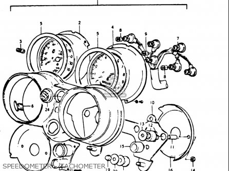 SPEEDOMETER - TACHOMETER - GT500 1976 1977 (A) (B) USA (E03)