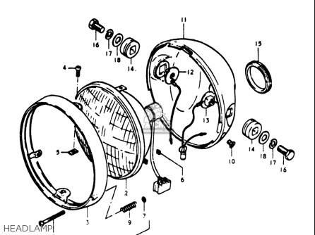 HEADLAMP - GT500 1976 1977 (A) (B) USA (E03)