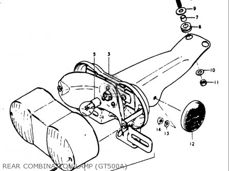REAR COMBINATION LAMP (GT500A) - GT500 1976 1977 (A) (B) USA (E03)