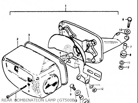 REAR COMBINATION LAMP (GT500B) - GT500 1976 1977 (A) (B) USA (E03)