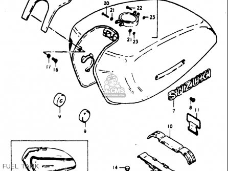 FUEL TANK - GT500 1976 1977 (A) (B) USA (E03)