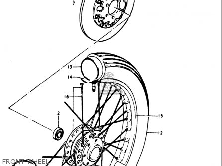 FRONT WHEEL - GT500 1976 1977 (A) (B) USA (E03)