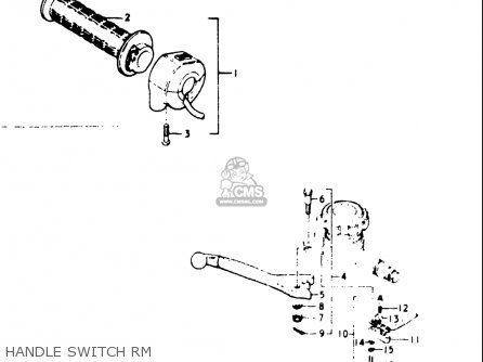 HANDLE SWITCH RM - GT500 1976 1977 (A) (B) USA (E03)