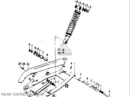 REAR SWINGING ARM - GT500 1976 1977 (A) (B) USA (E03)