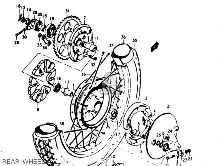 REAR WHEEL - GT500 1976 1977 (A) (B) USA (E03)