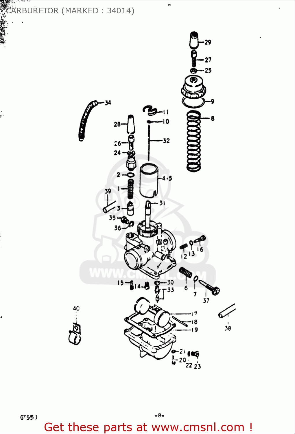CARBURETOR (MARKED : 34014) GT550 1972 (J) USA (E03)