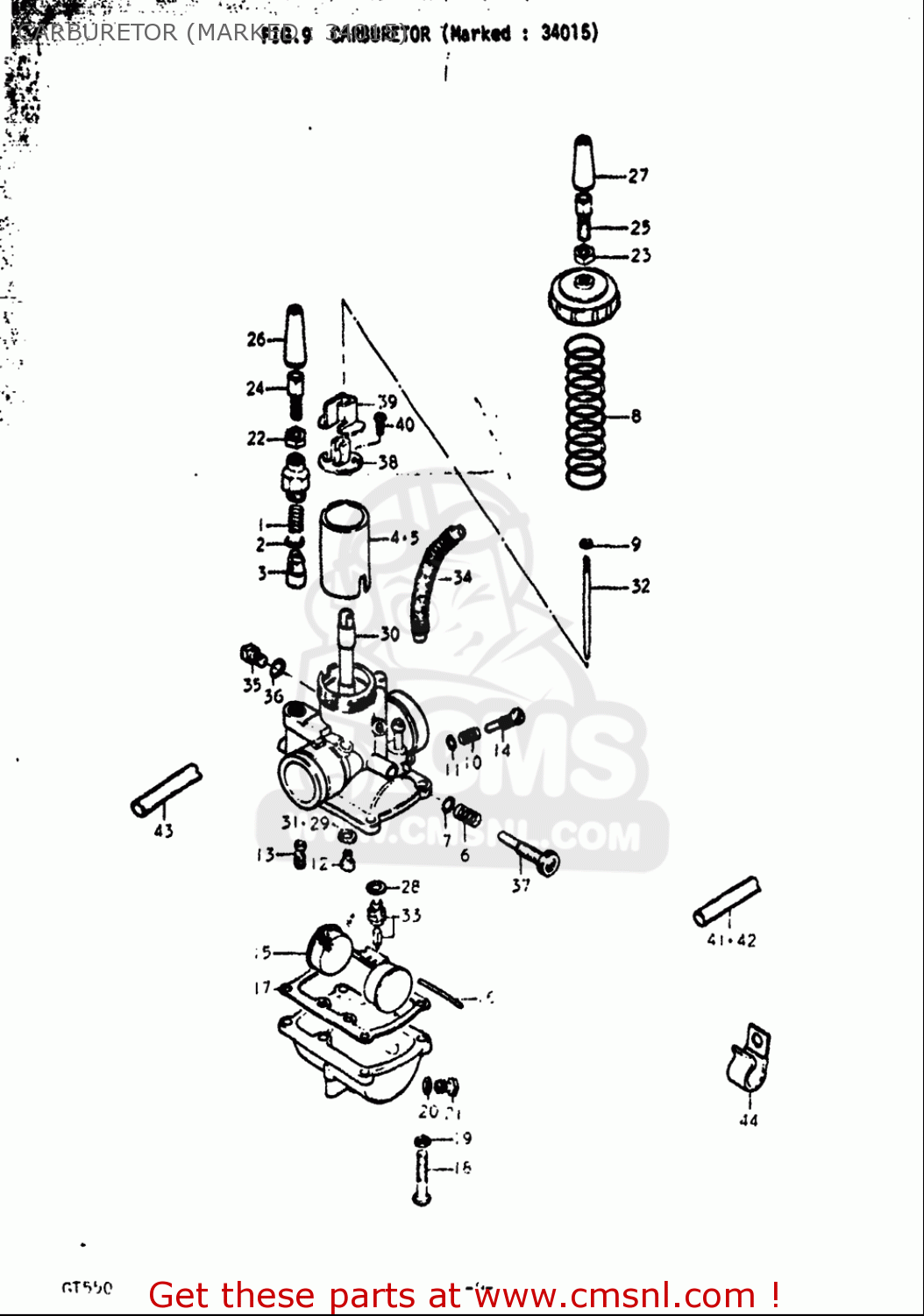 CARBURETOR (MARKED : 34015) GT550 1972 (J) USA (E03)