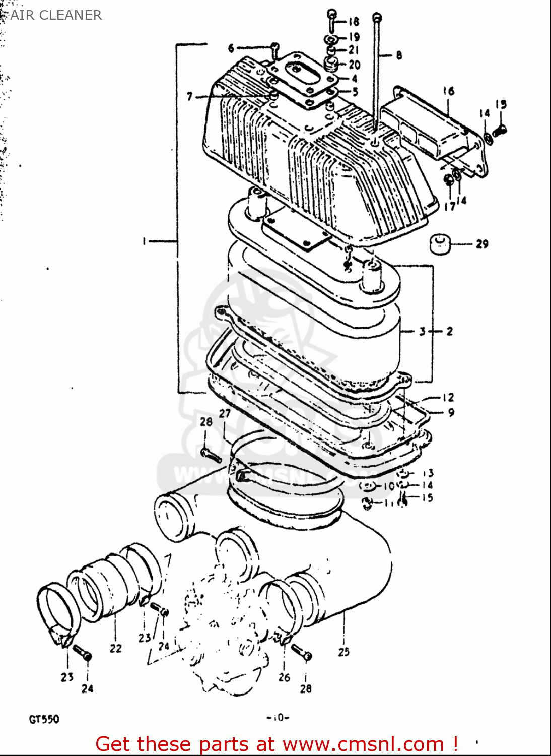 AIR CLEANER GT550 1972 (J) USA (E03)