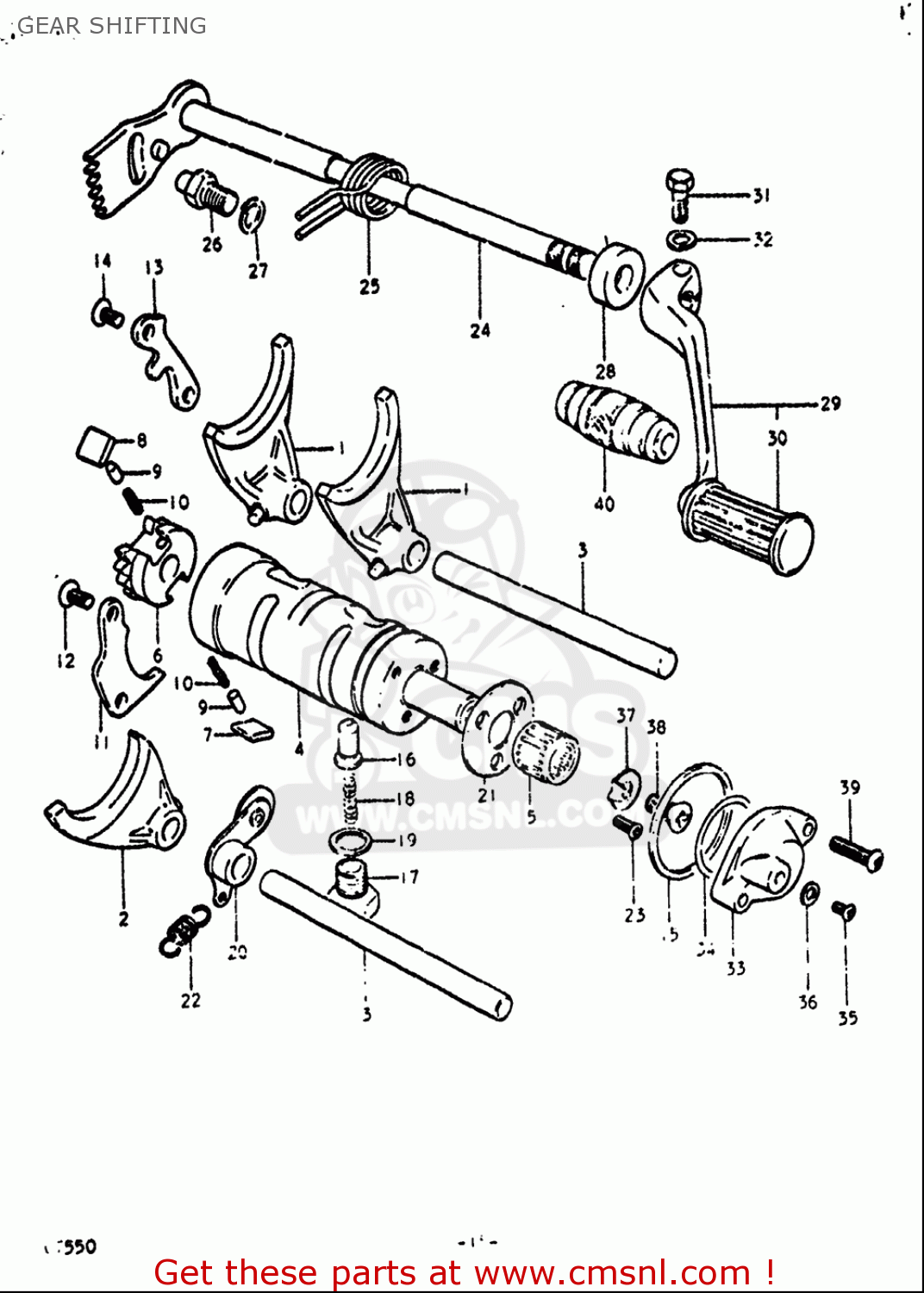 GEAR SHIFTING GT550 1972 (J) USA (E03)