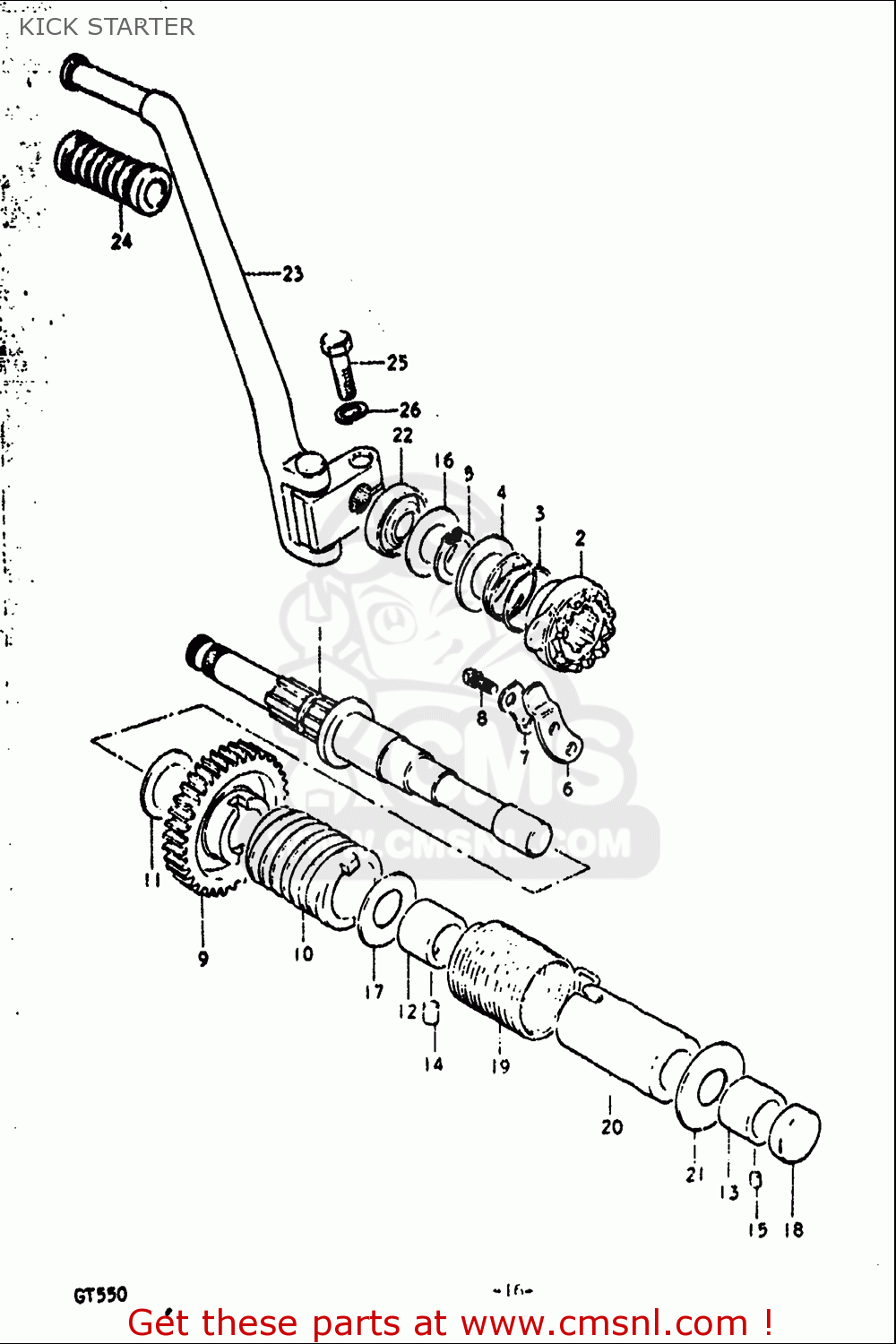 KICK STARTER GT550 1972 (J) USA (E03)