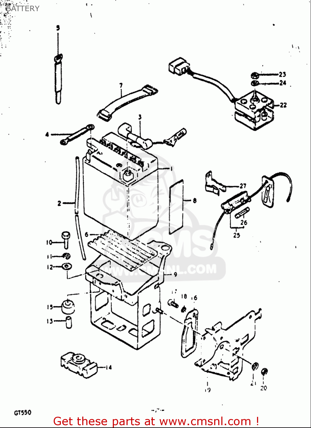 BATTERY GT550 1972 (J) USA (E03)
