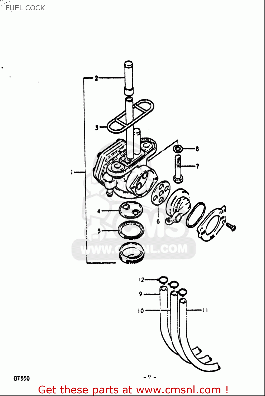 FUEL COCK GT550 1972 (J) USA (E03)