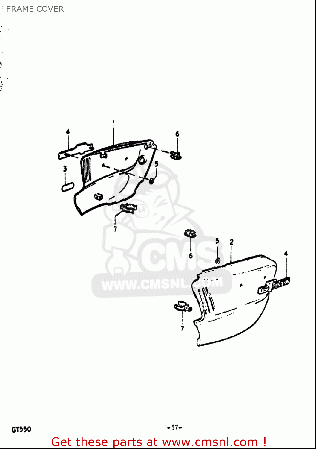 FRAME COVER GT550 1972 (J) USA (E03)