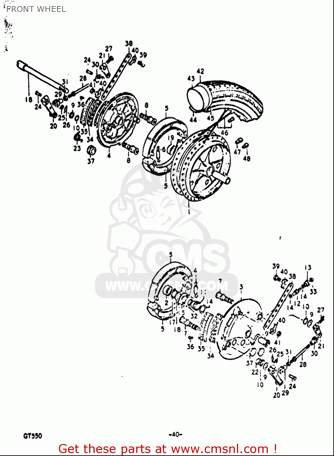 FRONT WHEEL GT550 1972 (J) USA (E03)