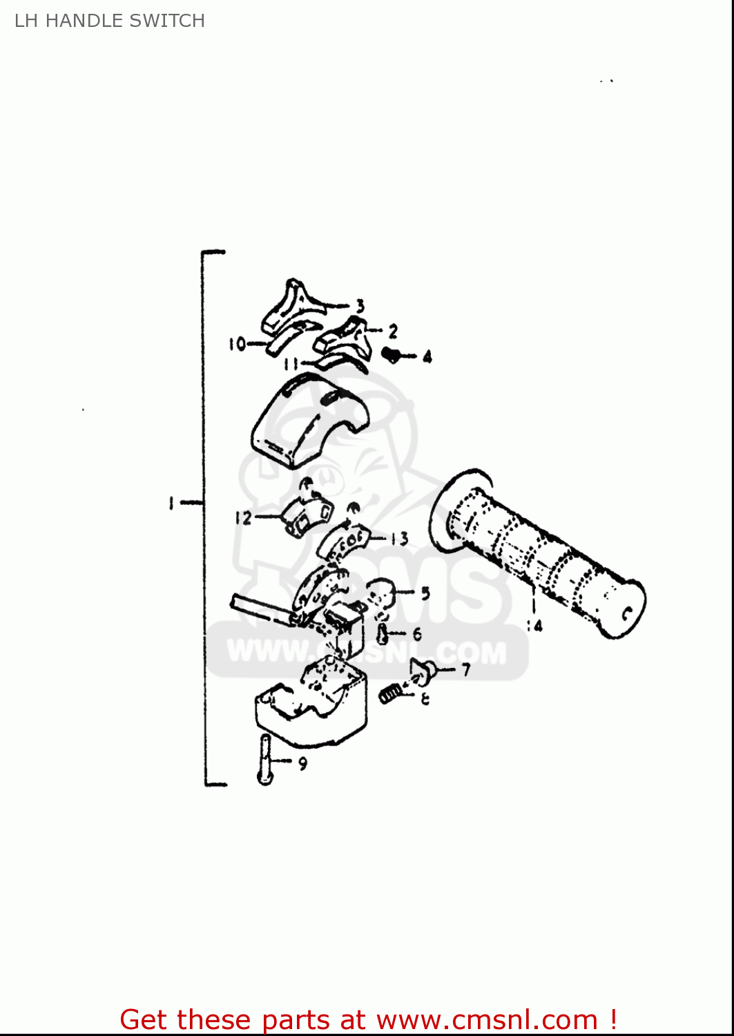 LH HANDLE SWITCH GT550 1972 (J) USA (E03)