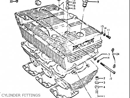 CYLINDER FITTINGS - GT550 1972 (J) USA (E03)