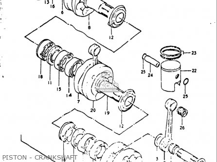 PISTON - CRANKSHAFT - GT550 1972 (J) USA (E03)