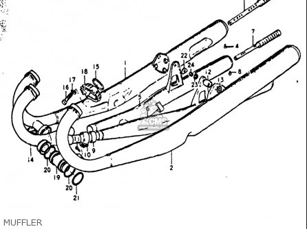 MUFFLER - GT550 1972 (J) USA (E03)