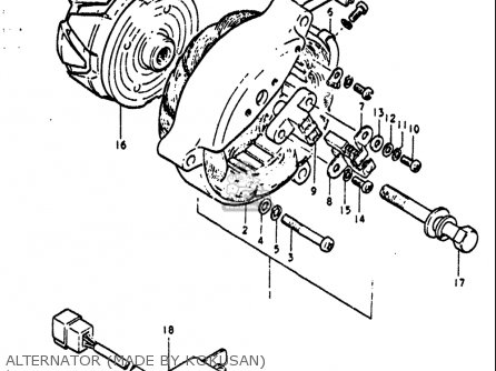 ALTERNATOR (MADE BY KOKUSAN) - GT550 1972 (J) USA (E03)