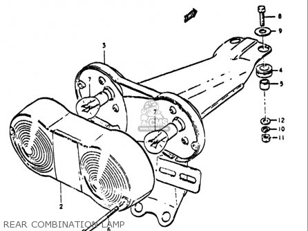 REAR COMBINATION LAMP - GT550 1972 (J) USA (E03)